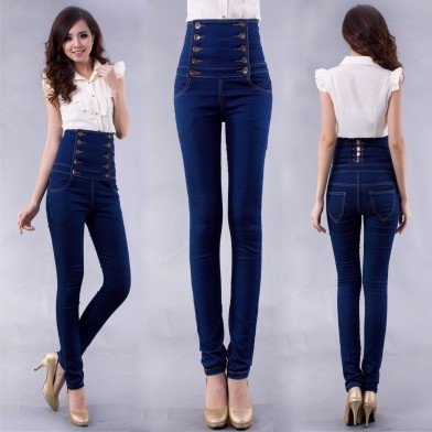 Фото 3 Модель джинс с высокой талией скинни подходит стройным девушкам